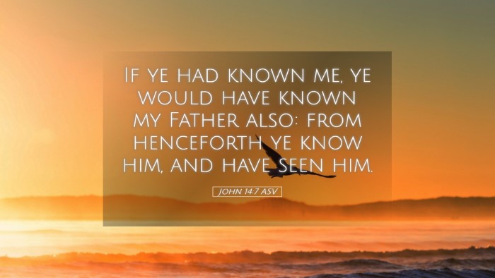 Picture 05 - John 14:7 ASV Desktop Wallpaper - If ye had known me, ye would have known my Father - Desktop Bible Verse Wallpaper