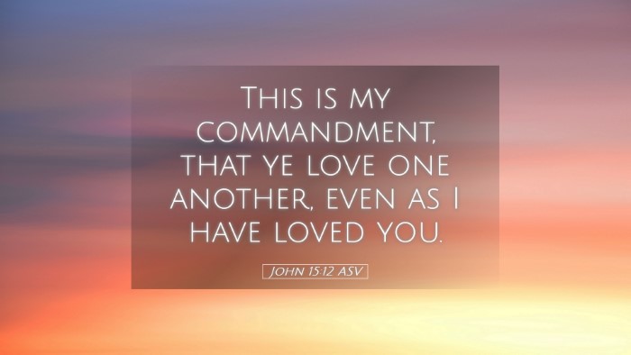 Picture 05 - John 15:12 ASV Desktop Wallpaper - This is my commandment, that ye love one another, - Desktop Bible Verse Wallpaper