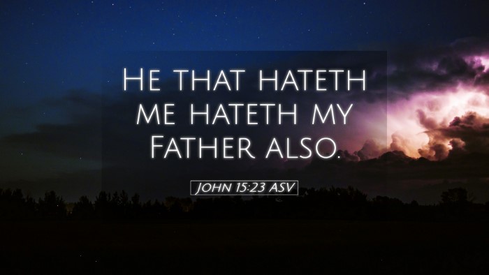 Picture 05 - John 15:23 ASV Desktop Wallpaper - He that hateth me hateth my Father - Desktop Bible Verse Wallpaper
