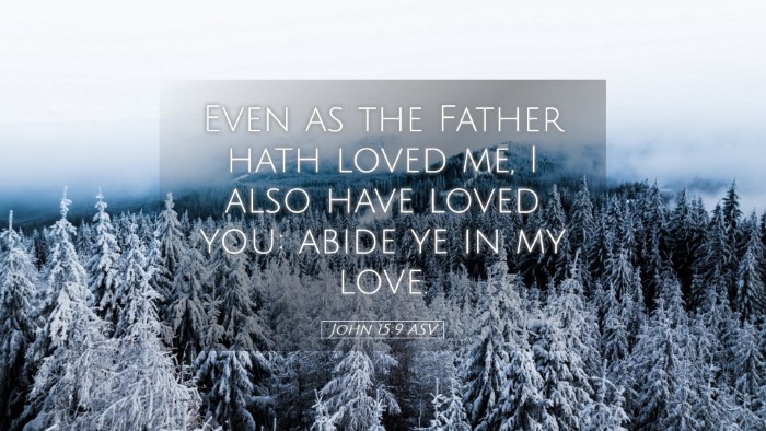Picture 05 - John 15:9 ASV Desktop Wallpaper - Even as the Father hath loved me, I also have - Desktop Bible Verse Wallpaper