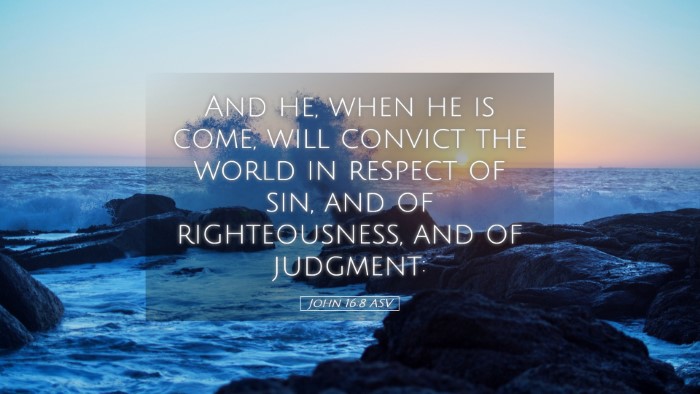 Picture 05 - John 16:8 ASV Desktop Wallpaper - And he, when he is come, will convict the world - Desktop Bible Verse Wallpaper