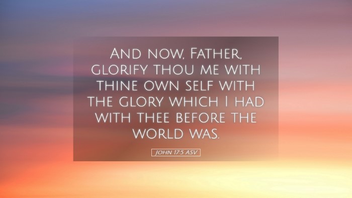 Picture 05 - John 17:5 ASV Desktop Wallpaper - And now, Father, glorify thou me with thine own - Desktop Bible Verse Wallpaper