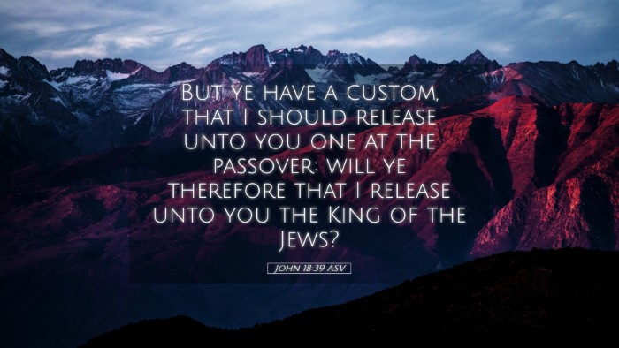 Picture 05 - John 18:39 ASV Desktop Wallpaper - But ye have a custom, that I should release unto - Desktop Bible Verse Wallpaper