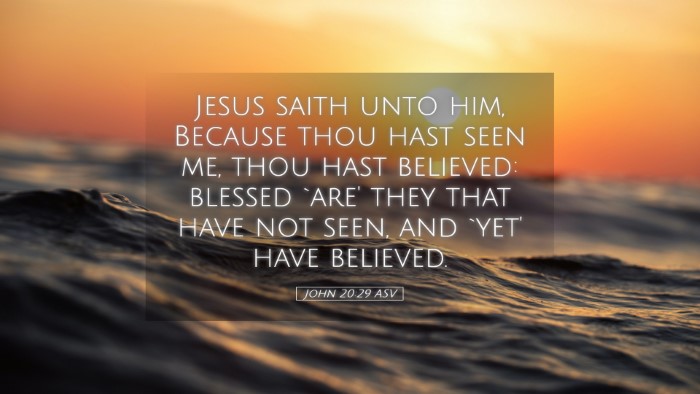 Picture 05 - John 20:29 ASV Desktop Wallpaper - Jesus saith unto him, Because thou hast seen me, - Desktop Bible Verse Wallpaper