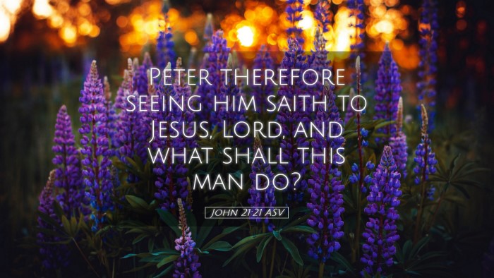Picture 05 - John 21:21 ASV Desktop Wallpaper - Peter therefore seeing him saith to Jesus, Lord, - Desktop Bible Verse Wallpaper