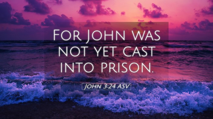 Picture 05 - John 3:24 ASV Desktop Wallpaper - For John was not yet cast into - Desktop Bible Verse Wallpaper