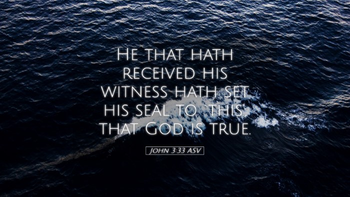 Picture 05 - John 3:33 ASV Desktop Wallpaper - He that hath received his witness hath set his - Desktop Bible Verse Wallpaper