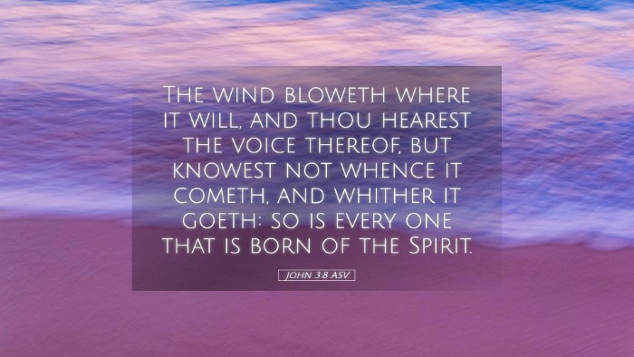 Picture 05 - John 3:8 ASV Desktop Wallpaper - The wind bloweth where it will, and thou hearest - Desktop Bible Verse Wallpaper