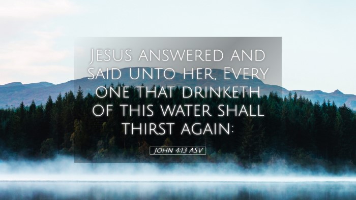 Picture 05 - John 4:13 ASV Desktop Wallpaper - Jesus answered and said unto her, Every one that - Desktop Bible Verse Wallpaper