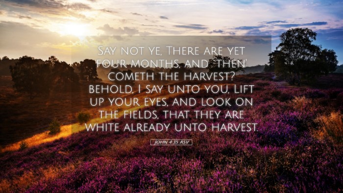 Picture 05 - John 4:35 ASV Desktop Wallpaper - Say not ye, There are yet four months, and `then' - Desktop Bible Verse Wallpaper
