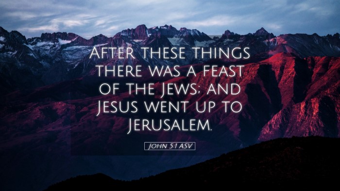 Picture 05 - John 5:1 ASV Desktop Wallpaper - After these things there was a feast of the Jews; - Desktop Bible Verse Wallpaper