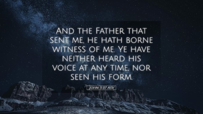 Picture 05 - John 5:37 ASV Desktop Wallpaper - And the Father that sent me, he hath borne - Desktop Bible Verse Wallpaper