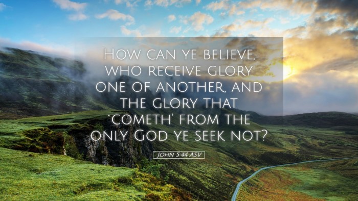 Picture 05 - John 5:44 ASV Desktop Wallpaper - How can ye believe, who receive glory one of - Desktop Bible Verse Wallpaper