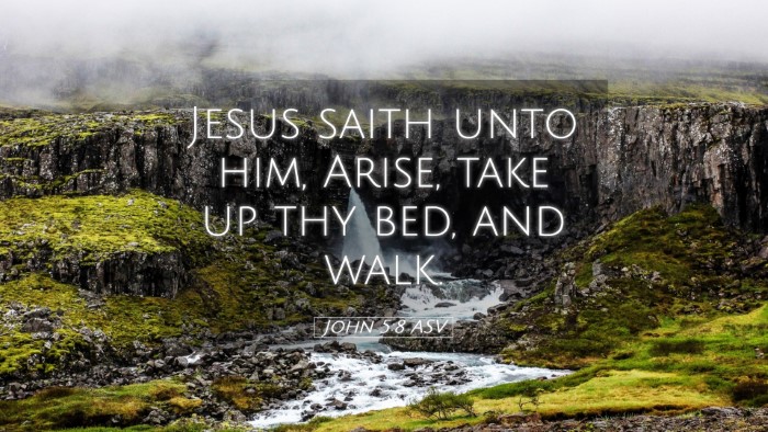 Picture 05 - John 5:8 ASV Desktop Wallpaper - Jesus saith unto him, Arise, take up thy bed, and - Desktop Bible Verse Wallpaper