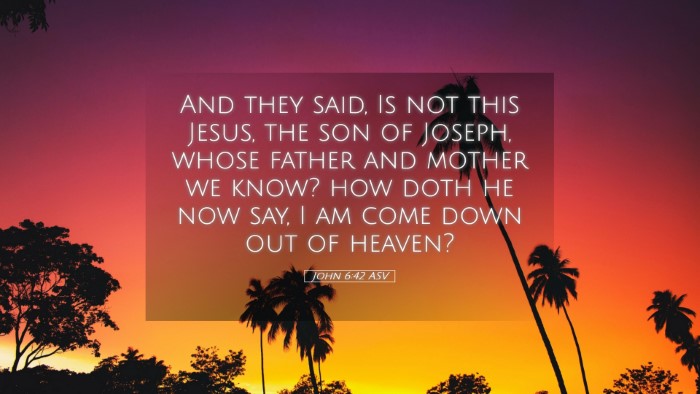 Picture 05 - John 6:42 ASV Desktop Wallpaper - And they said, Is not this Jesus, the son of - Desktop Bible Verse Wallpaper