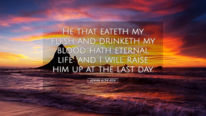 Picture 05 - John 6:54 ASV Desktop Wallpaper - He that eateth my flesh and drinketh my blood - Desktop Bible Verse Wallpaper