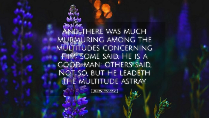 Picture 05 - John 7:12 ASV Desktop Wallpaper - And there was much murmuring among the multitudes - Desktop Bible Verse Wallpaper