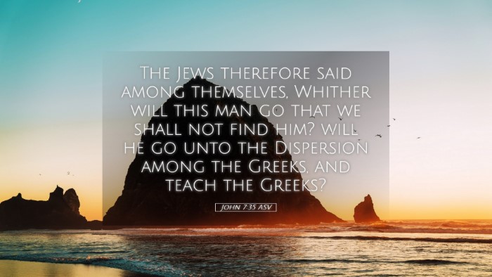 Picture 05 - John 7:35 ASV Desktop Wallpaper - The Jews therefore said among themselves, Whither - Desktop Bible Verse Wallpaper