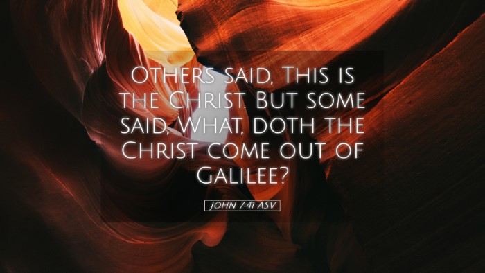 Picture 05 - John 7:41 ASV Desktop Wallpaper - Others said, This is the Christ. But some said, - Desktop Bible Verse Wallpaper