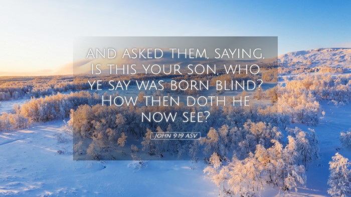 Picture 05 - John 9:19 ASV Desktop Wallpaper - and asked them, saying, Is this your son, who ye - Desktop Bible Verse Wallpaper