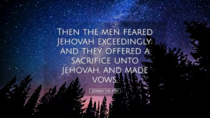 Picture 05 - Jonah 1:16 ASV Desktop Wallpaper - Then the men feared Jehovah exceedingly; and they - Desktop Bible Verse Wallpaper