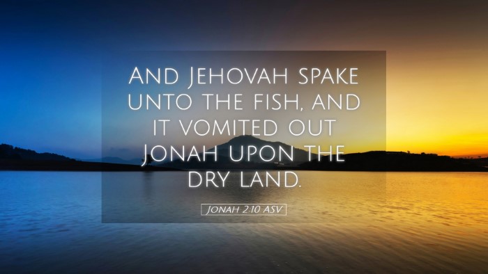 Picture 05 - Jonah 2:10 ASV Desktop Wallpaper - And Jehovah spake unto the fish, and it vomited - Desktop Bible Verse Wallpaper