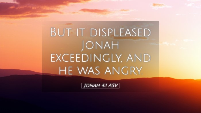 Picture 05 - Jonah 4:1 ASV Desktop Wallpaper - But it displeased Jonah exceedingly, and he was - Desktop Bible Verse Wallpaper
