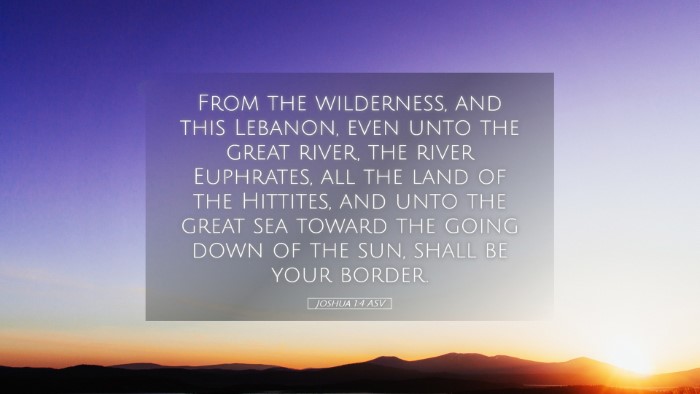 Picture 05 - Joshua 1:4 ASV Desktop Wallpaper - From the wilderness, and this Lebanon, even unto - Desktop Bible Verse Wallpaper