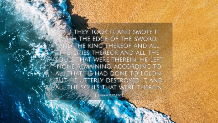 Picture 05 - Joshua 10:37 ASV Desktop Wallpaper - and they took it, and smote it with the edge of - Desktop Bible Verse Wallpaper