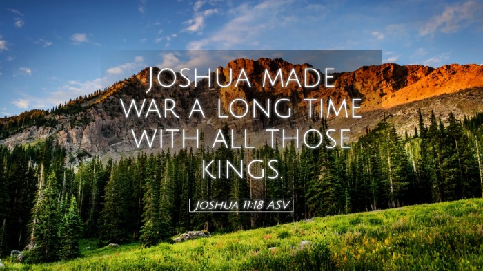 Picture 05 - Joshua 11:18 ASV Desktop Wallpaper - Joshua made war a long time with all those - Desktop Bible Verse Wallpaper