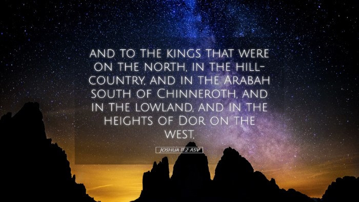 Picture 05 - Joshua 11:2 ASV Desktop Wallpaper - and to the kings that were on the north, in the - Desktop Bible Verse Wallpaper