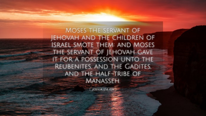 Picture 05 - Joshua 12:6 ASV Desktop Wallpaper - Moses the servant of Jehovah and the children of - Desktop Bible Verse Wallpaper