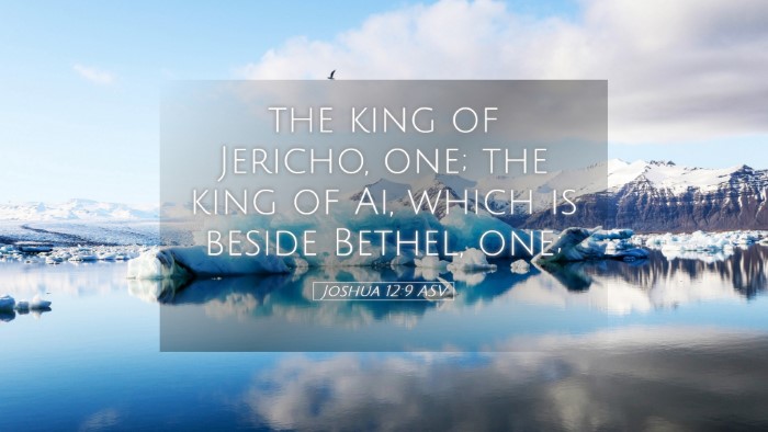 Picture 05 - Joshua 12:9 ASV Desktop Wallpaper - the king of Jericho, one; the king of Ai, which - Desktop Bible Verse Wallpaper