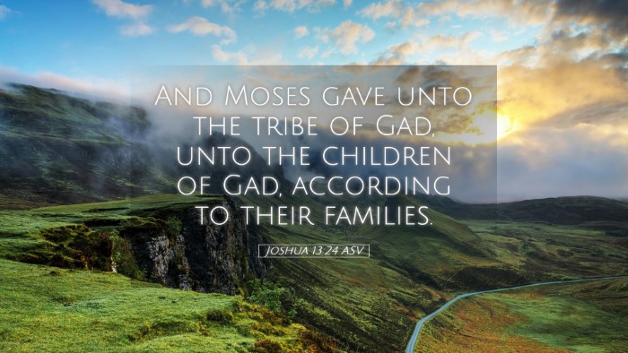 Picture 05 - Joshua 13:24 ASV Desktop Wallpaper - And Moses gave unto the tribe of Gad, unto the - Desktop Bible Verse Wallpaper