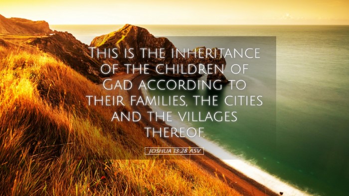 Picture 05 - Joshua 13:28 ASV Desktop Wallpaper - This is the inheritance of the children of Gad - Desktop Bible Verse Wallpaper