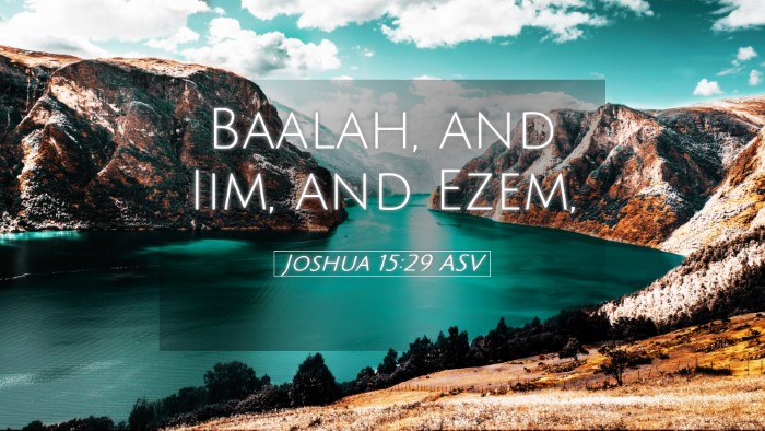 Picture 05 - Joshua 15:29 ASV Desktop Wallpaper - Baalah, and Iim, and - Desktop Bible Verse Wallpaper