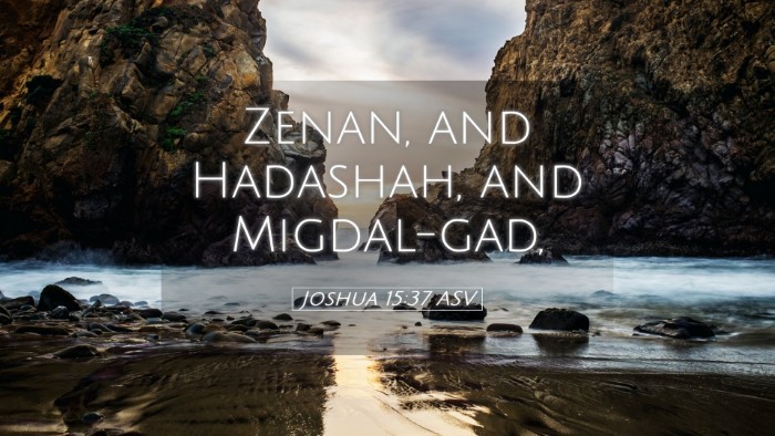 Picture 05 - Joshua 15:37 ASV Desktop Wallpaper - Zenan, and Hadashah, and - Desktop Bible Verse Wallpaper