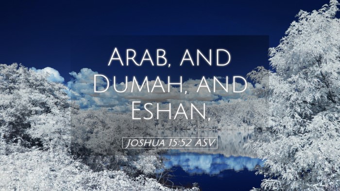 Picture 05 - Joshua 15:52 ASV Desktop Wallpaper - Arab, and Dumah, and - Desktop Bible Verse Wallpaper