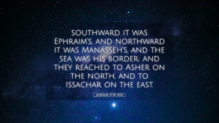 Picture 05 - Joshua 17:10 ASV Desktop Wallpaper - southward it was Ephraim's, and northward it was - Desktop Bible Verse Wallpaper