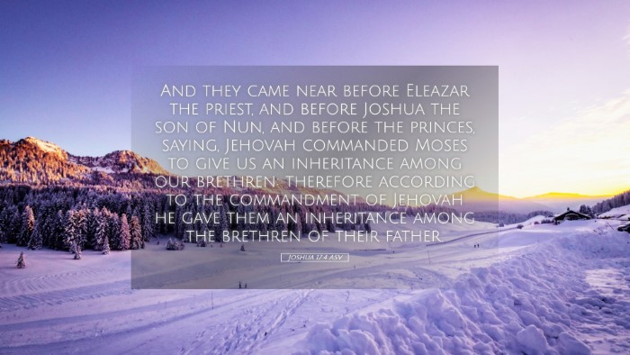 Picture 05 - Joshua 17:4 ASV Desktop Wallpaper - And they came near before Eleazar the priest, and - Desktop Bible Verse Wallpaper