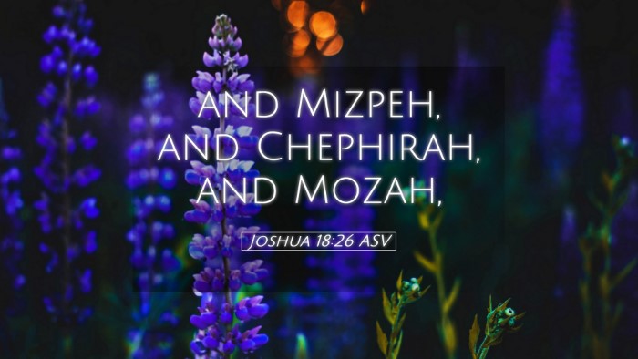 Picture 05 - Joshua 18:26 ASV Desktop Wallpaper - and Mizpeh, and Chephirah, and - Desktop Bible Verse Wallpaper