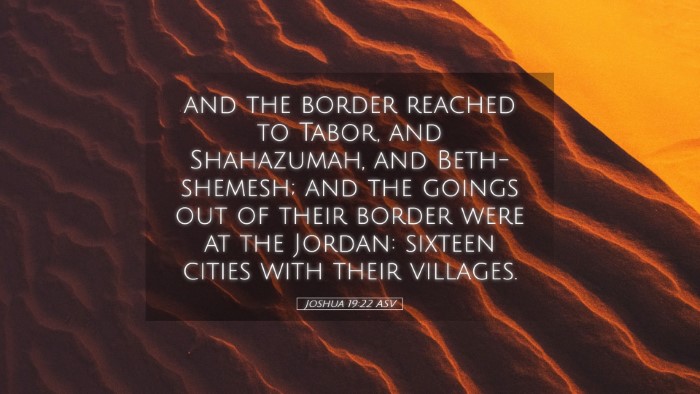 Picture 05 - Joshua 19:22 ASV Desktop Wallpaper - and the border reached to Tabor, and Shahazumah, - Desktop Bible Verse Wallpaper