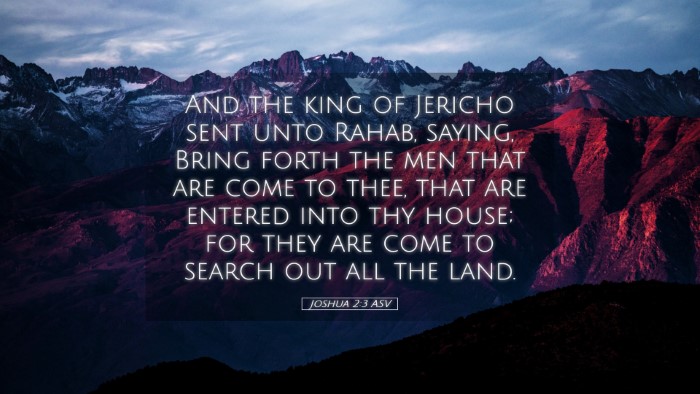 Picture 05 - Joshua 2:3 ASV Desktop Wallpaper - And the king of Jericho sent unto Rahab, saying, - Desktop Bible Verse Wallpaper