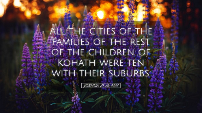 Picture 05 - Joshua 21:26 ASV Desktop Wallpaper - All the cities of the families of the rest of the - Desktop Bible Verse Wallpaper
