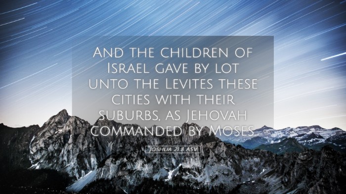 Picture 05 - Joshua 21:8 ASV Desktop Wallpaper - And the children of Israel gave by lot unto the - Desktop Bible Verse Wallpaper
