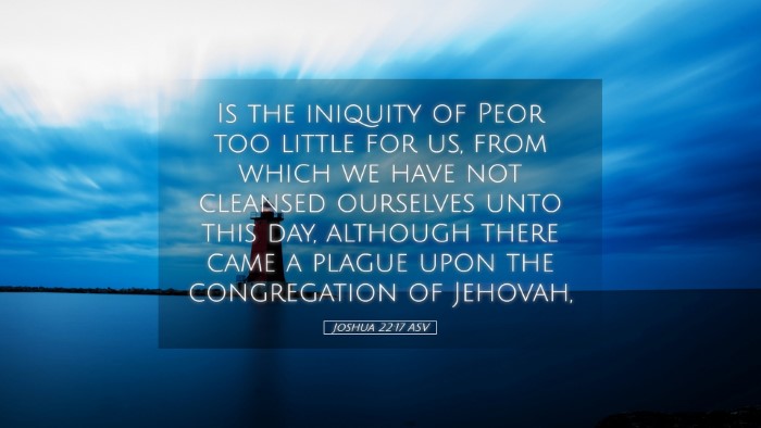 Picture 05 - Joshua 22:17 ASV Desktop Wallpaper - Is the iniquity of Peor too little for us, from - Desktop Bible Verse Wallpaper