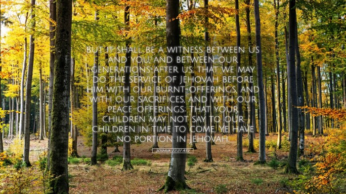 Picture 05 - Joshua 22:27 ASV Desktop Wallpaper - but it shall be a witness between us and you, and - Desktop Bible Verse Wallpaper