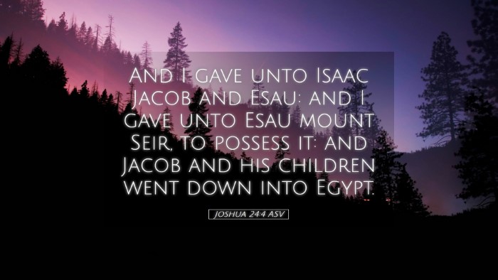 Picture 05 - Joshua 24:4 ASV Desktop Wallpaper - And I gave unto Isaac Jacob and Esau: and I gave - Desktop Bible Verse Wallpaper