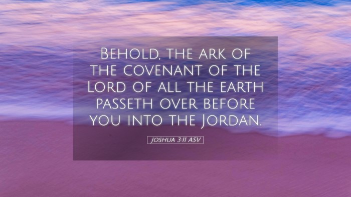 Picture 05 - Joshua 3:11 ASV Desktop Wallpaper - Behold, the ark of the covenant of the Lord of - Desktop Bible Verse Wallpaper