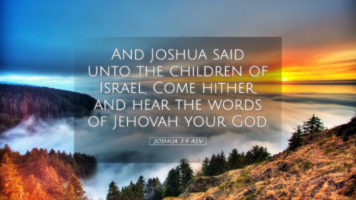 Picture 05 - Joshua 3:9 ASV Desktop Wallpaper - And Joshua said unto the children of Israel, Come - Desktop Bible Verse Wallpaper